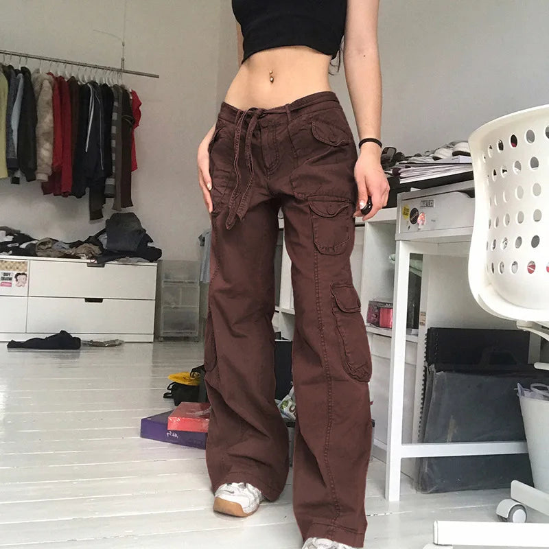 Aesthetic Low Waist Trousers