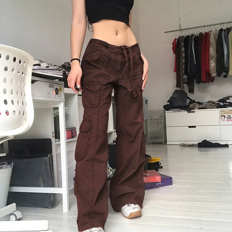 Aesthetic Low Waist Trousers