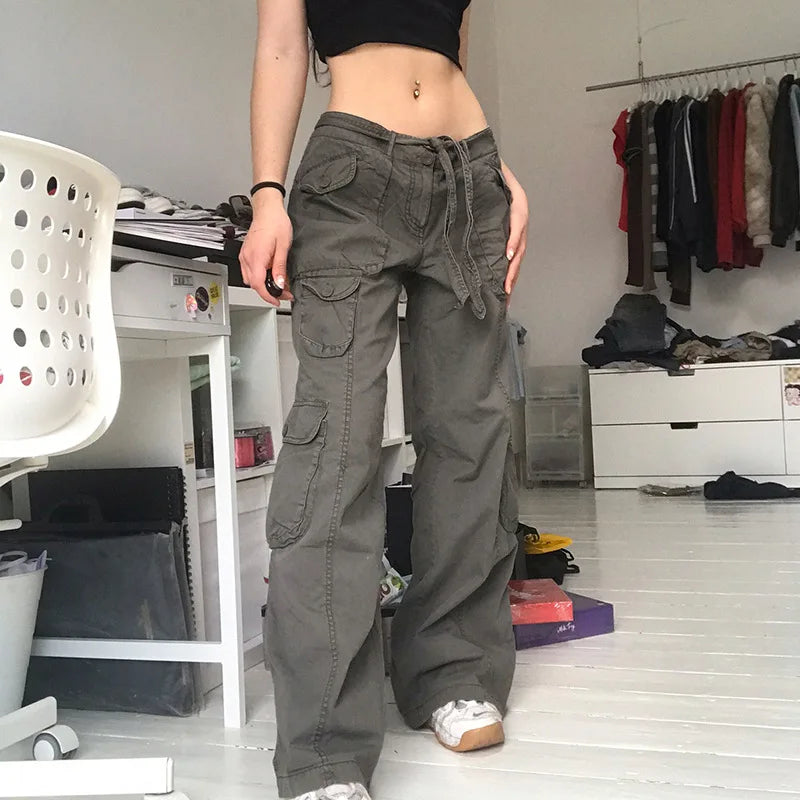 Aesthetic Low Waist Trousers