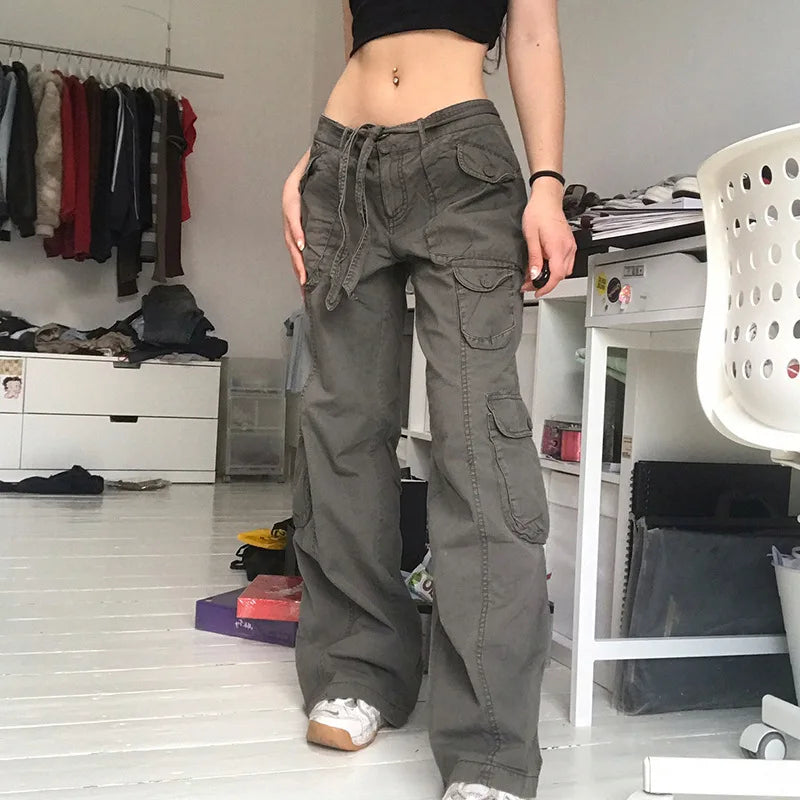 Aesthetic Low Waist Trousers